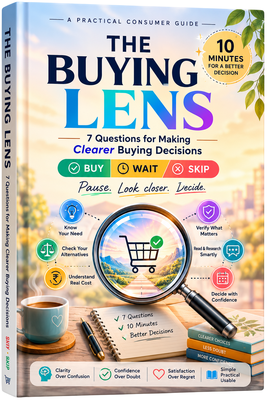 The Buying Lens — a practical consumer guide. 7 Questions for Making Clearer Buying Decisions. Digital PDF ebook.